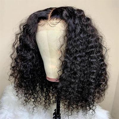 China No Shedding No Tangle Wholesale Raw Curly 360 Lace Wig Indian Hair, Kinky Curly Wig, 360 Lace Frontal Wig For Women Pre Pluck for sale