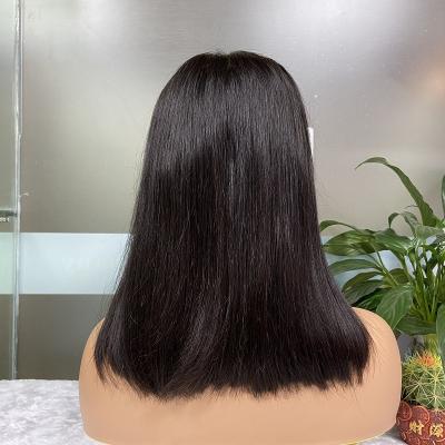 China New Style Straight Closure Wig Virgin Cuticle Aligned Raw Hair 4x4 5x5 6x6 7x7 HD Swiss Lace Closure Front Wig Can Ready To Ship for sale