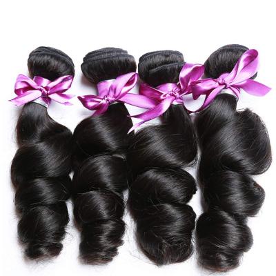 China Wholesale 100% Virgin Human Hair Raw Unprocessed 10A Loose Wave 10A Natural Silky Weft Bundles Sellers Indian Hair Volume On Sale for sale