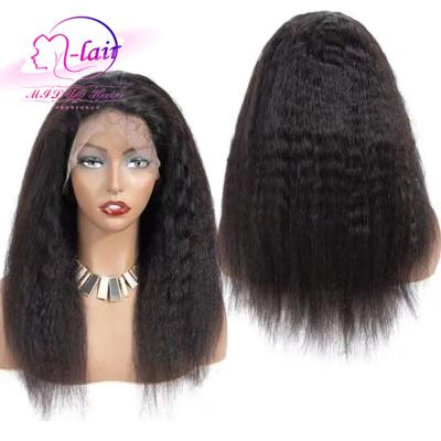 China Unprocessed Water Wave Cuticle Aligned Wigs Mink Virgin 13x6 Lace Front Curly Yaki Remybrazilian Hair HD Lace Front Wig for sale