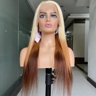 China New color straight blonde 613 full lace wig sellers, virgin hair wigs, 10A HD blonde 613 virgin glueless hair lace wig full lace wig for sale