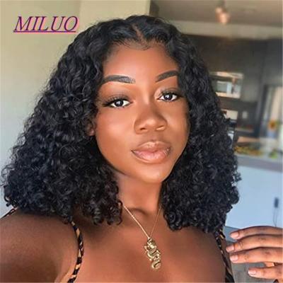 China Factory Seller Short Pixie Curly Bob Wig Black Women Virgin Cuticle Aligned Raw Indian Hair Lace Front Wigs for sale