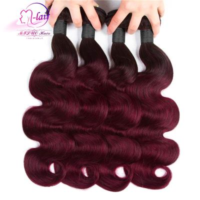 China 100% Virgin Hair Bundles 10a High Quality Grade 99J BW Brazil Raw Virgin Cuticle Aligned 100% Virgin Hair Bundles for sale