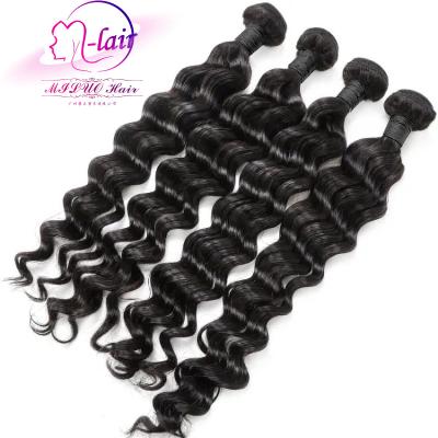 China 100% Virgin Hair Bundles Grade 10a Deep Wave Virgin Hair , Brazilian Mink Hair Bundles for sale