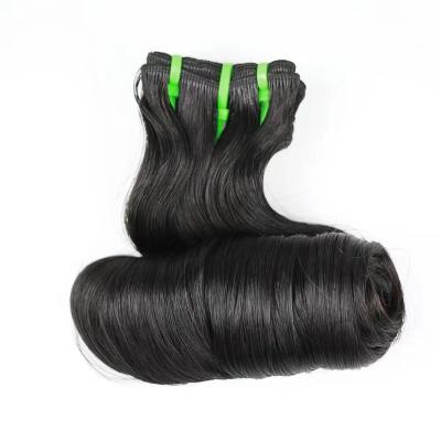 China No Shedding No Tange 12A Grade Egg Bun Funmi Hair, Double Pulled Magic Loop Hair Wholesale, Funmi Hair Magic Loop for sale