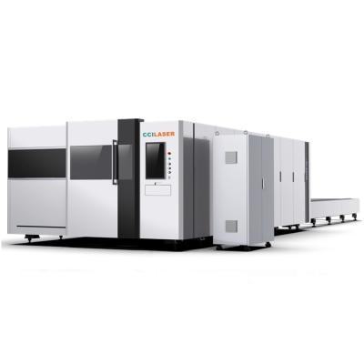 China Water Cooled Metal CNC 8kw Metal Fiber Laser 6000watt Laser Cutting Machine Price for sale