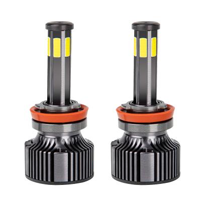 China 6S LED 9006 H4 Aluminum Headlight Bulb 12V 24V 26W 55W Super Bright H11 Natural White H7 9005 6 Sides 360 Degree Waterproof IP67 for sale