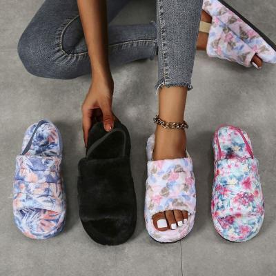 China Large size slippers woolen thick-Soled Women's slippers Autumn European And American Muffin new arrival fashion trend for sale