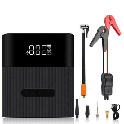 China Diesel Car 12V/3.0L 4 in 1 Car Jump Starter 8000mAh Power Bank Battery Booster Air Compressor Tire Pump 150PSI Starting Device with LED Emergency Li for sale