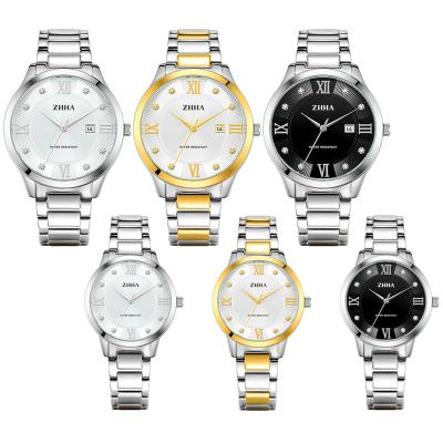 China Hot Selling Factory Direct OEM Stainless Steel Couples Mesh Belt Silver Watch Water Resistant for sale