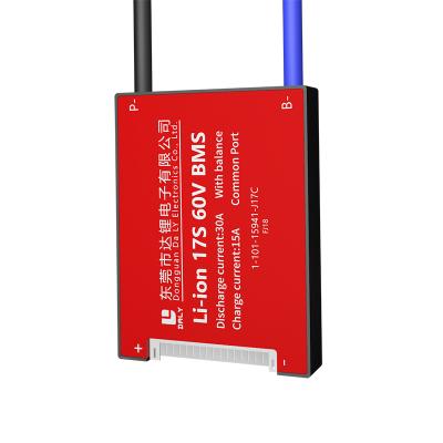 China Tools Daly Official BMS Supply NMC Lithium Battery Pack/Solar/Li-ion Electric 17S 60V 30A BMS For Indian For E-bike E-scooter Waterproof for sale