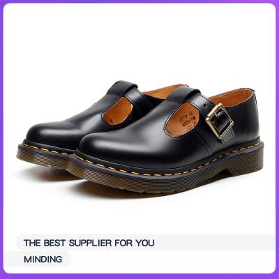 China 2021 Wholesale Breathable New Arrive Mary Jane Shoes Women Low Heels Casual Shoes Party Street T-strap High Quality Genuine Leather Shoes for sale