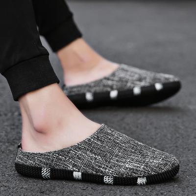 China Wholesale Cheap Fashion Trend Mens Canvas Shoes Breathable Sneakers Male Workout Shoes For Men Slip On Half Slippers Sneakers for sale