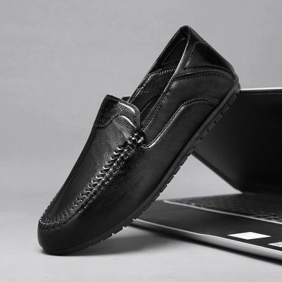 China Cheap Fashion Men PU Formal Dress Moccasin Leather Slip On Men Casual Shoes Slip On Loafers Classic Driving Boat Shoes For Men for sale