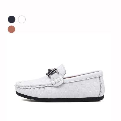 China Genuine Leather Round Kids Shoes Boys Dress Children Shoes Large Luxurious Loafers Toddler School Style Kids Shoes Boys Slip On Loafers for sale