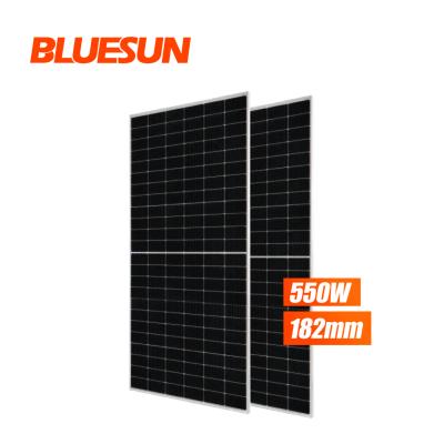 China Bluesun Solar Power System 550W 545W 530W 182mm Solar Panel Photovoltaic Panel 550w 600W Low Price for sale