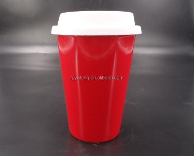 China Sustainable Glazed Mug With Rubber Seal Cover Hot Sales Shape for sale