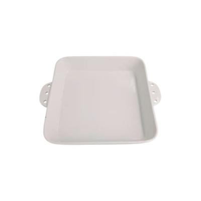 China Large Rectangle Oven Cake Bread Porcelain Baking Tray Sustainable Wholesale Ceramic Molds Dish Bakeware for sale