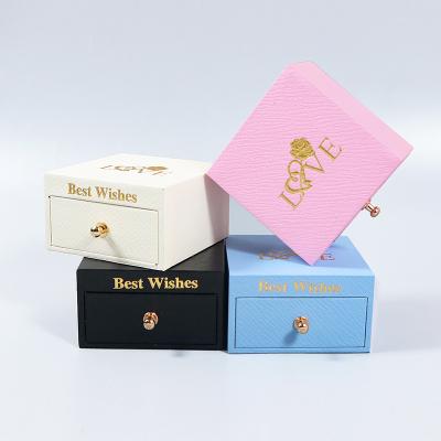 China Recyclable Custom Logo EARRINGS Wood Jewelri Storage Leather Velvet Jewelry Boxes Portable Travel Medicine Pill Box for sale