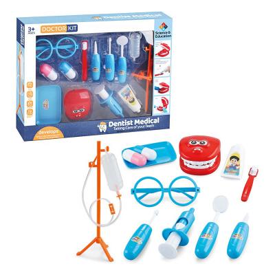 China Preschool Medical Doctor Toys Set Teeth Care Dentist Role Play Box Children Dental Set Role Play for sale