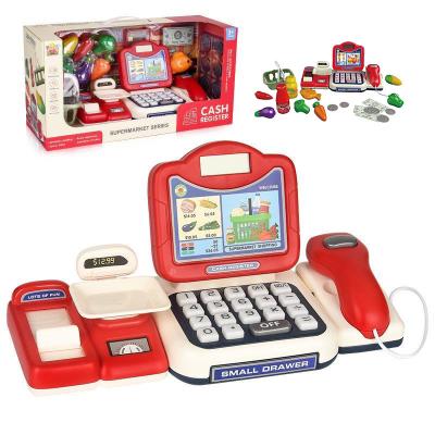 China ABS plastic simulation cash register kitchen toys role play supermarket set toys for children for sale