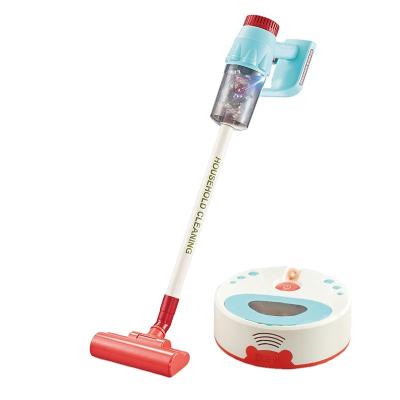 China Rabid Battery-powered Simulation Die-casting Toys Vacuum Cleaner Cleaner Toy Kit Kids Cleaning Toys for sale