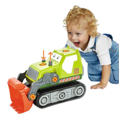 China Musical Operating Drill for Boys and Girls Toy Car Build Kit Plastics Toy Electric Bulldozer Kid Toy for sale