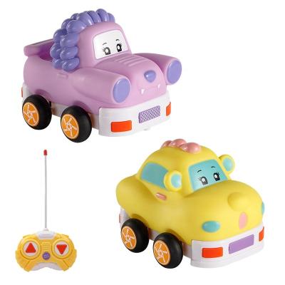 China Kids Cartoon Mini Rc Remote Control Car 2.4g Cartoon Car App Controlled Plastic Toy For Toddlers for sale