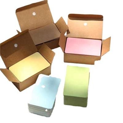 China Custom Handwritten English Message Small Message Card Blank Paper Loose Leaf Words Blank Paper Memory Card Hand Card Note Portable Notepads for sale