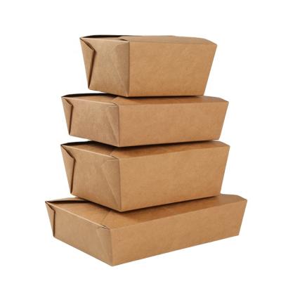 China Recycled Disposable Hamburger Box Paper Packaging Food Grade Materials Degradable Lunch Box for sale