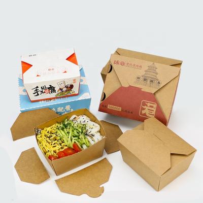 China Eco-friendly Materials Low Price Recycled Food Box Cardboard Bento Takeout Paper Lunch Box for sale