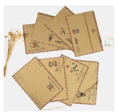 China Recyclable Paper Material Factory Cheap Customized Elegant Brown Kraft Paper Mailing Envelope For Postcard for sale