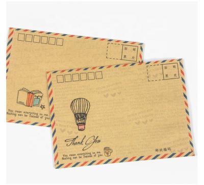 China Classic Luxury Custom Designed Brown Kraft Paper Expanding Mailing Envelope For Weeding Invitation Card for sale