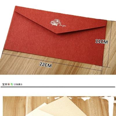 China 2021 Gift Envelope Business Printing Envelope Paper Packaging Printing Red Envelope Customized Red Envelope for sale