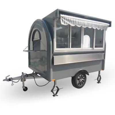 China Vegetable processing plant ustomized outdoor mobile kitchen food trailer pizza waffle BBQ cake breakfast cart food truck trailer for sale