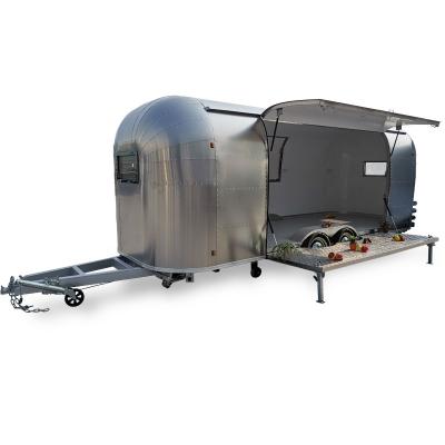 China Vegetable Processing Plant Airstream Trailer With Step , Mobile Trailer For Camping for sale