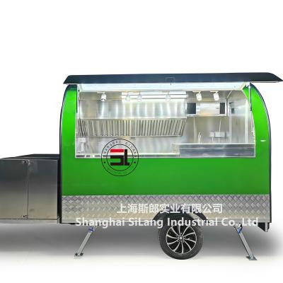 China Vegetable processing factory mobile food trucks stainless steel trailer donut kiosk coffee supply booth for sale HOT-DOG for sale