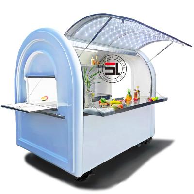 China Vegetable processing factory street snack bar selling equipment cafe food trailer best selling high quality mobile street food fast food trailers for sale