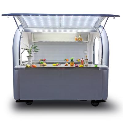 China Mobile Street Juice Drinks Kiosk Trailer Cart Vending Ice Cream Coffee Classic Milk Tea for sale