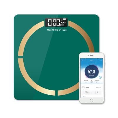 China Large Capacity Fashion APP High Quality Digital Bathroom Weighing Smart Body Fat Bmi Weight Scale for sale