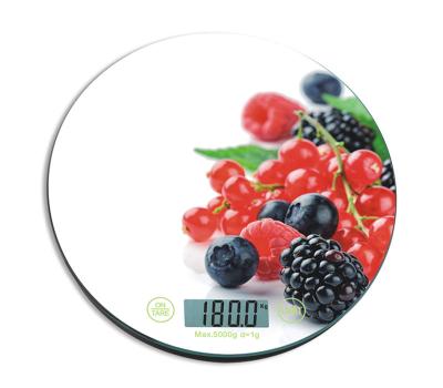 China Weight Measuring Electronic Food Weighing Instrument Smart Mini Round Scale for sale