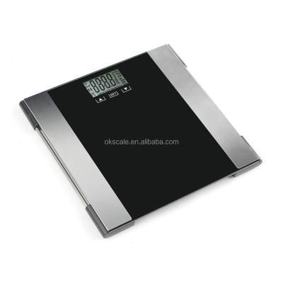 China 6mm Hardened Gass+Plastic Precision Body Fat Bathroom Scales for sale