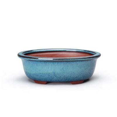 China Wholesale Modern Chinese Oval Ceramic Flower Bonsai Pot for sale