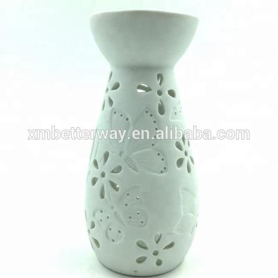 China 2018 new fashion design butterfly ceramic mini portable aroma oil censer for bedroom for sale