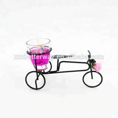 China Cute Decorative Bicycle Candle Holder Party Centerpieces for sale