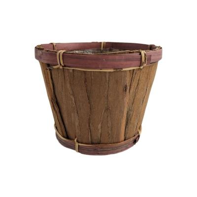 China Country Rustic French Country Style Tree Bark Flower Pot or Bark Flower Pot for sale