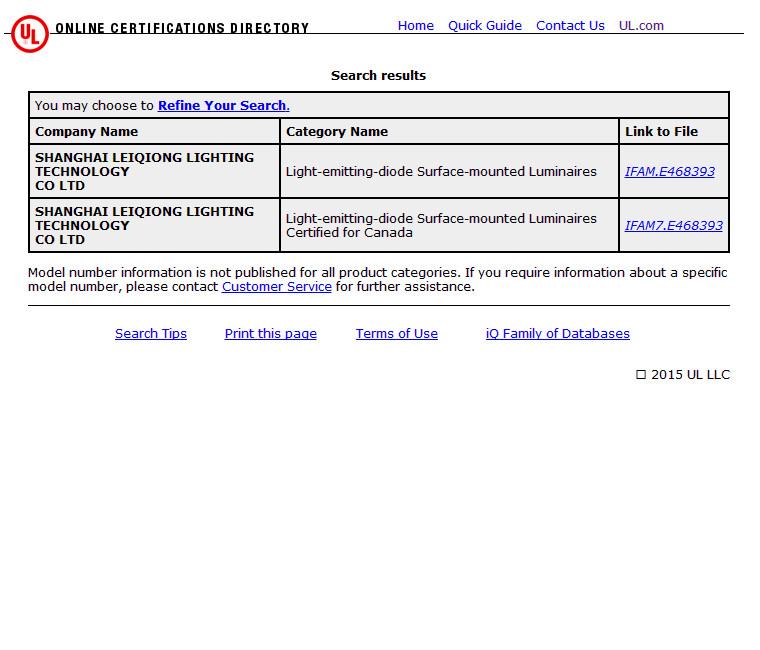  - Shanghai Leiqiong Lighting Technology Co.,Ltd