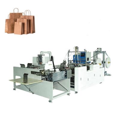 China Automatic Packaging Industry Robot Hand Rope Paper Bag Twisted Handle Sticking Machine For Shopping Bag for sale