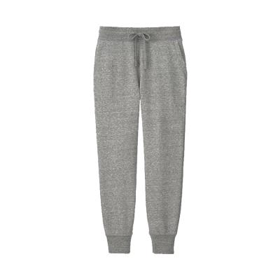 China Anti-Static WOMEN'S French Terry Sports Bottom Pants High Rib Cotton Polyester Gray Elastic Sport Joggers for sale