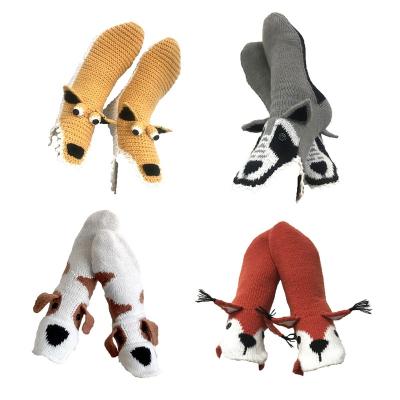 China Wholesale Cartoon Crocodile Shark Squirrel Dogs Wolf Beer Sock Girl Boy Christmas Decoration Supplies Polyester Christmas Socks Women Men Wholesale for sale